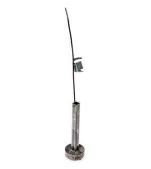 David Kimball Anderson, David Kimball Anderson Large Abstract Zen Steel Modernist Sculpture Flower Vase, 1974