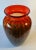 Late 20th Century Lart Fluted Art Glass Vase Brown Orange Red Ombre For Sale - Image 5 of 12