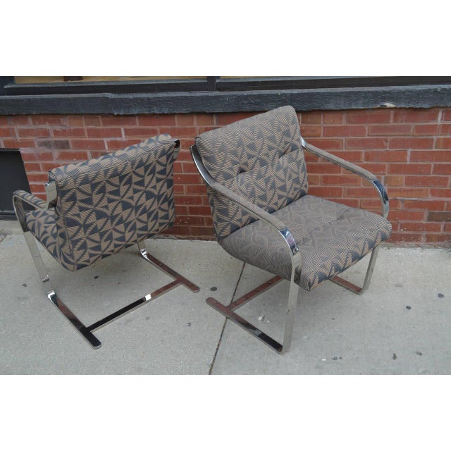 1980s Chrome Dining Chairs by Brueton Eight Available For Sale - Image 5 of 8