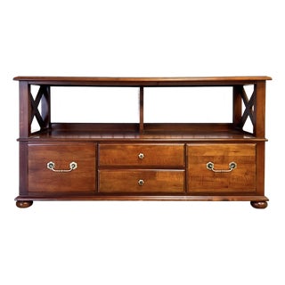 Ethan Allen British Classics File Credenza in Cinnabar For Sale