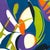 Abstract Secrets of the Peaceful Atom by Amy Hutcheson | Oil on canvas Abstract composition with vibrant colors. For Sale - Image 3 of 5