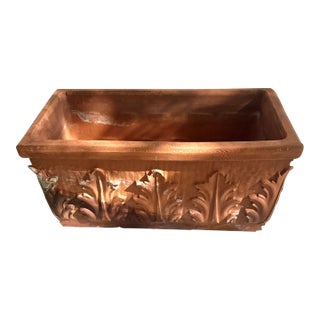 Vintage Terracotta Clay Planter Window Box Made in Italy For Sale