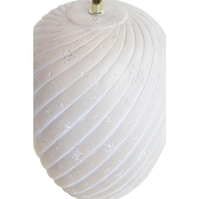 1980s Sand Swirl Ceramic Table Lamps For Sale - Image 6 of 10