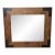Rustic Industrial Lodge Style Wall Mirror W/Metal Brackets For Sale