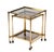 Set of two brass mirrored borders with glass top nesting tables. Maison jansen designed this fantastic set in france...