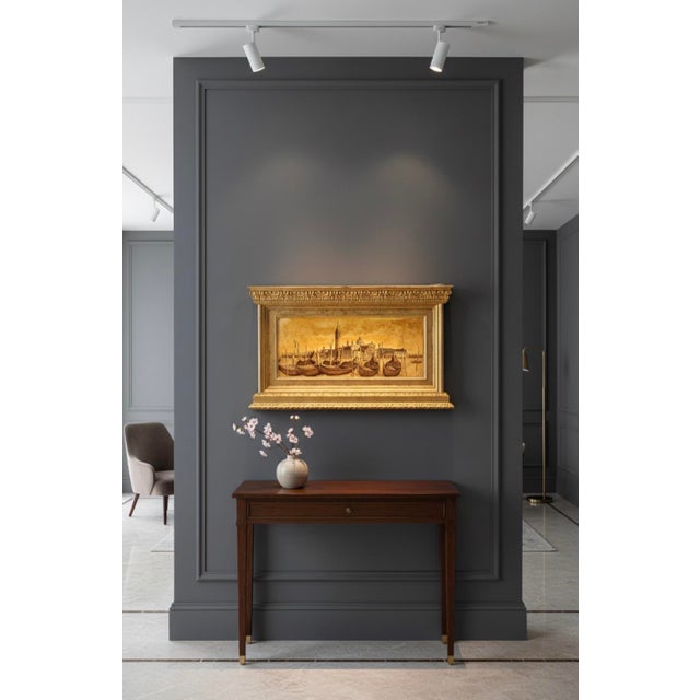 Exceptional Original Ink on Plaster Venezia Island of San Giorgio by the Twins Bugagiar For Sale - Image 13 of 13