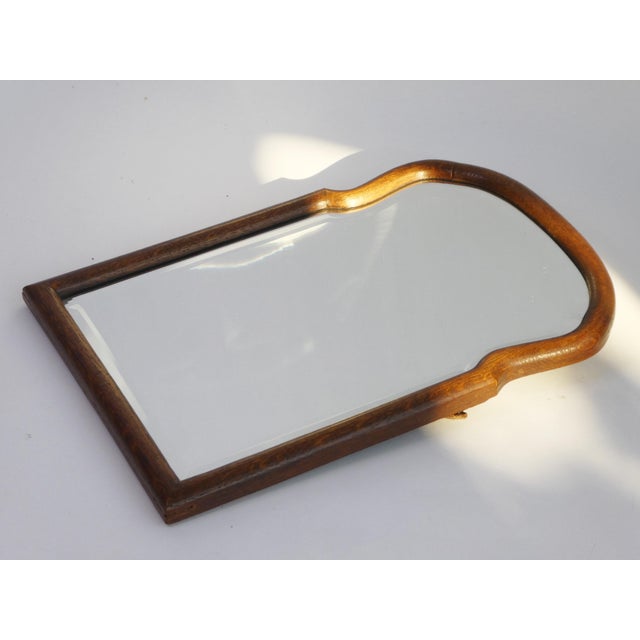 Glass Antique Arched Wooden Wall Mirror with Beveled Glass, 1890s For Sale - Image 7 of 9