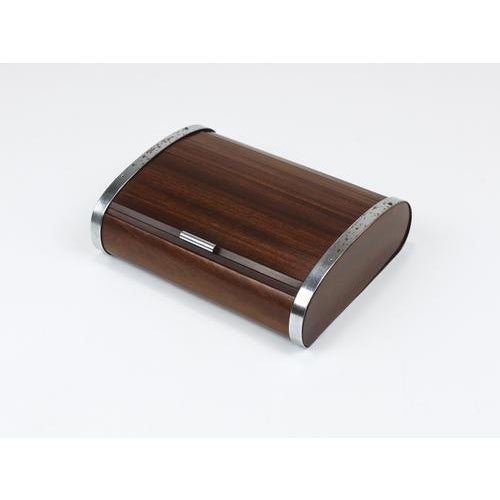 Metal Large Art Deco Jewelry Storage Cigarette Box with Roll Top attributed to Carl Auböck, Vienna For Sale - Image 7 of 17