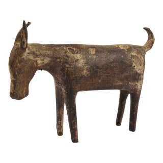 Early 20th Century Vintage Folk Art Primitive Mule/Donkey Sculpture For Sale