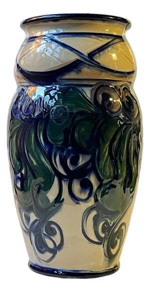 Large Art Nouveau Danish Hand-Glazed Vase from Danico, 1920s