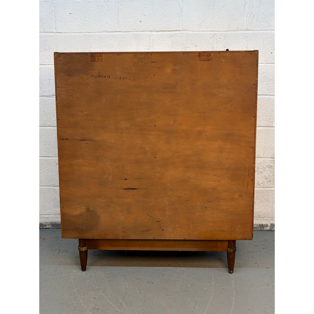 Mid 20th Century Merton Gershun for American of Martinsville "Dania" High-Boy Walnut Dresser For Sale - Image 14 of 14