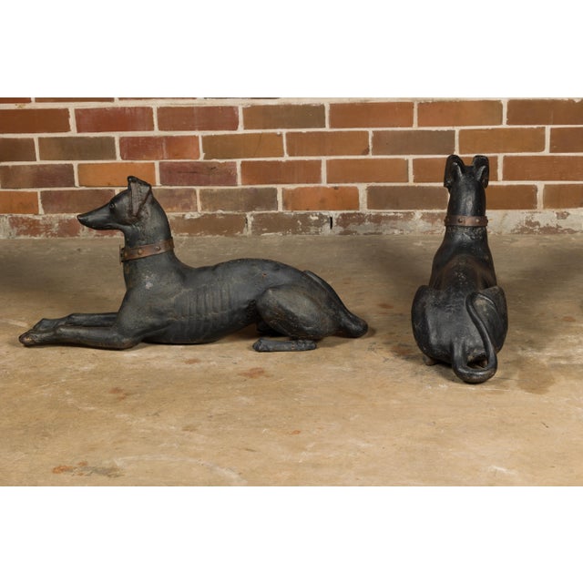 J.W Fiske Iron Greyhound Dog Sculptures, Late 19th Century New York, a Pair For Sale - Image 10 of 12