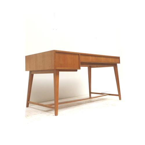 Brown Vintage Desk with Slender Legs from WK Möbel, 1970s For Sale - Image 8 of 11