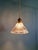 Gold Art Deco Pendant Light in Transparent Grooved Glass from Holophane, 1920s For Sale - Image 8 of 12