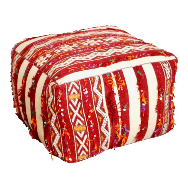 Berber Kilim Pouf Chairish