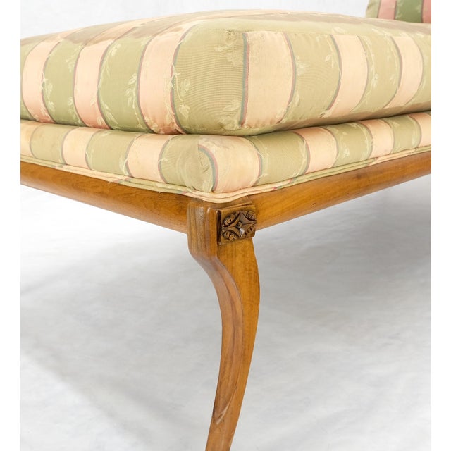 Klismos Light Carved Walnut Frame Chaise Lounge Chair Frame For Sale - Image 6 of 12