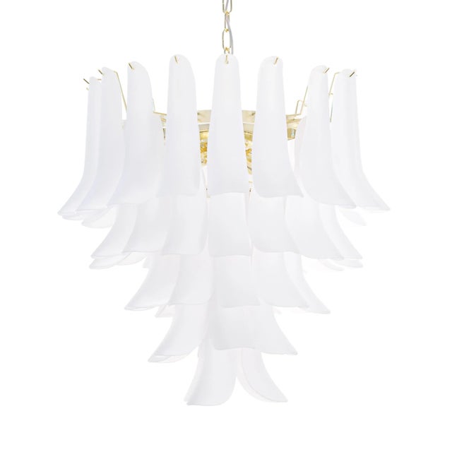 Petal Suspension Chandelier in Murano Glass, Italy For Sale - Image 11 of 11