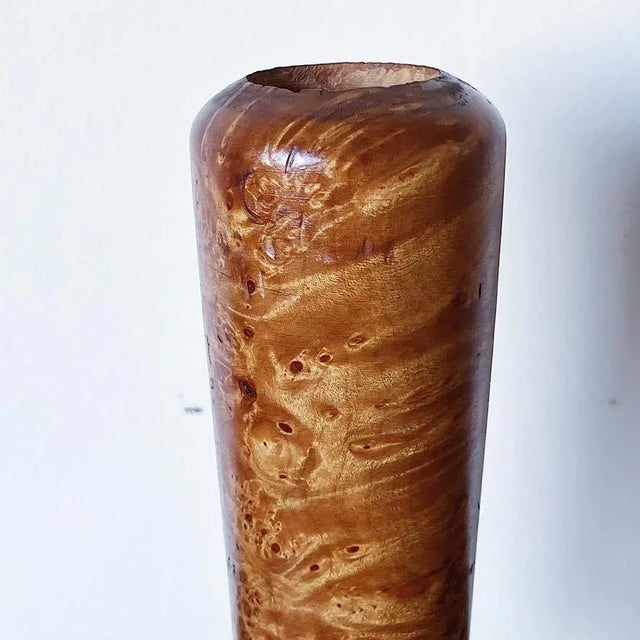 Hand-Turned Vase in Burled-Wood For Sale In Los Angeles - Image 6 of 7