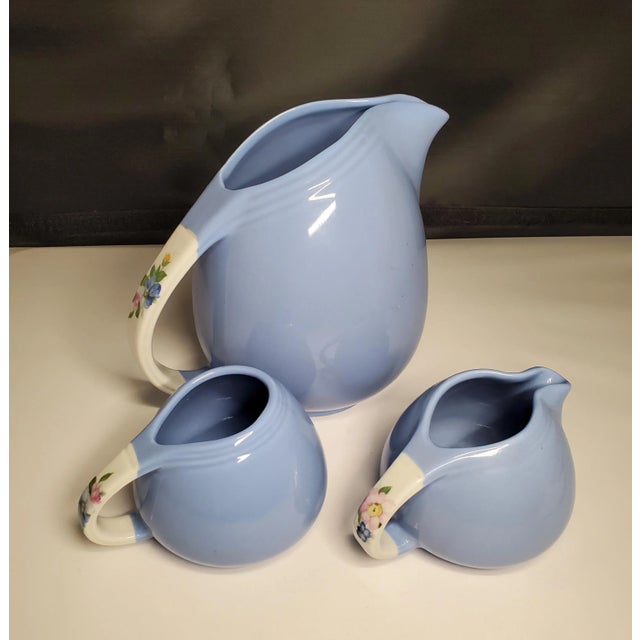 1940s 1940s Pitcher, Creamer & Sugar Set- 3 Pieces For Sale - Image 5 of 5