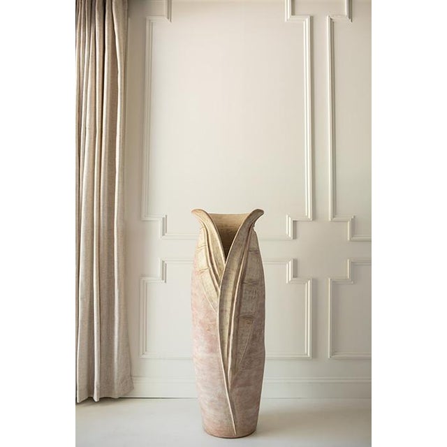 Contemporary Vintage Terracotta Floor Vase For Sale - Image 3 of 9