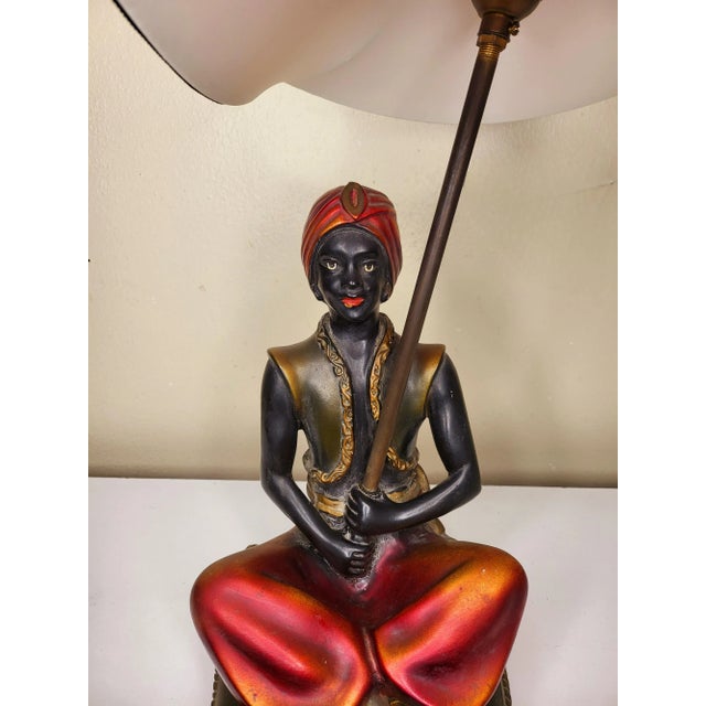 1950 Genie Lamp With Original Shade For Sale - Image 4 of 10