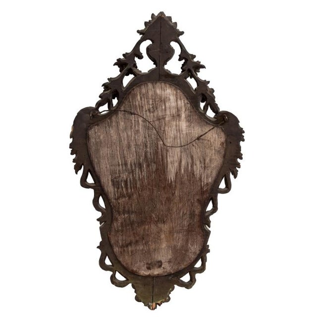 19th Century Baroque Style Carved Wood Mirror, 19th C. For Sale - Image 5 of 5