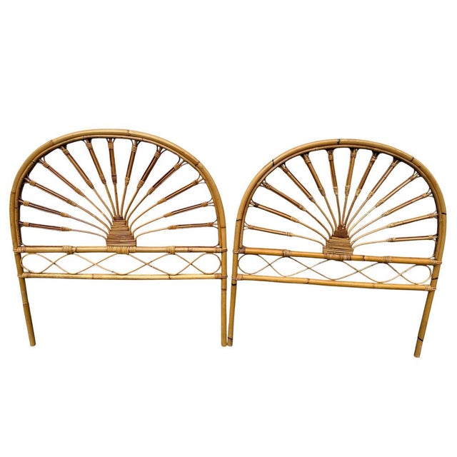 Headboards in Bamboo and Rattan, France, 1960s, Set of 2 For Sale - Image 8 of 8