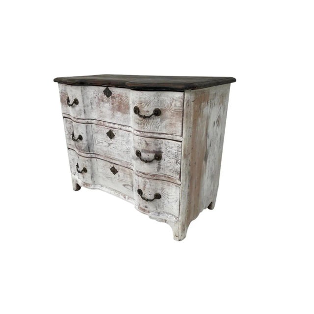 Rococo 18th Century Dutch Rococo Period Serpentine Front Painted Commode For Sale - Image 3 of 8