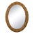 Late 20th Century Oval Braided Rattan Mirror For Sale