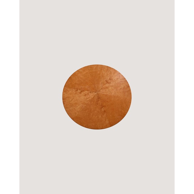 Brown Vintage Swedish Coffee Table with Round Elm Top, 1940s For Sale - Image 8 of 9
