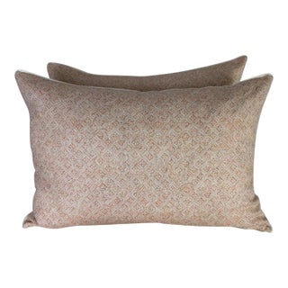 Blush Linen Decorative Pillow by Melissa Levinson in Modern Style For Sale