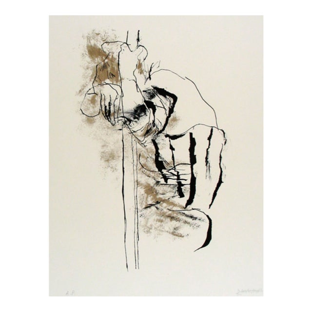 1971 Abraham Rattner Anguished Soul Lithograph For Sale