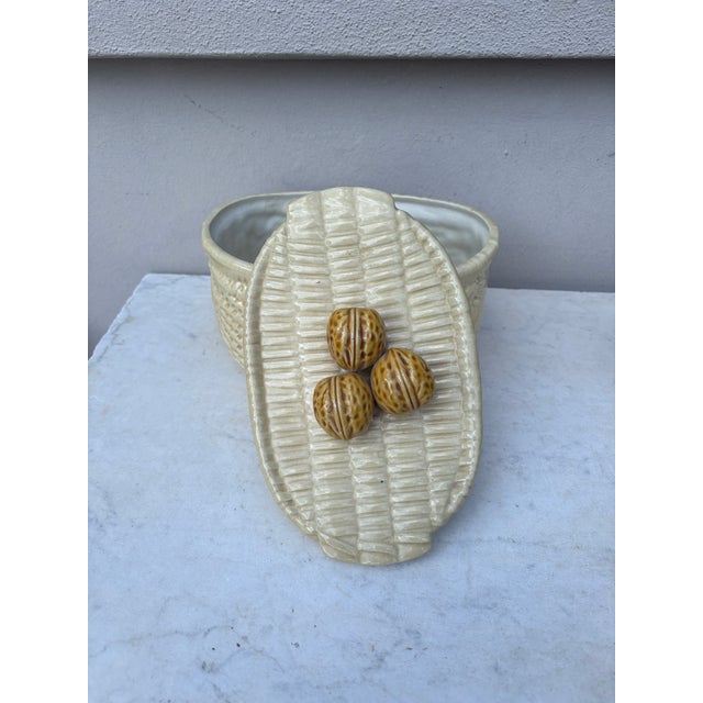 Mid-Century French Majolica Walnuts Tureen For Sale In Austin - Image 6 of 6
