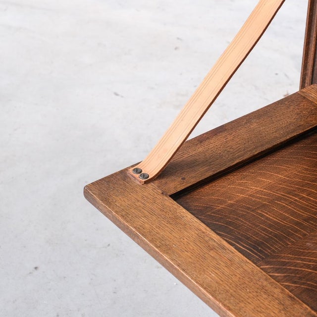 Brown Mid-Century French Oak Bar Cabinet by Guillerme Et Chambron For Sale - Image 8 of 12