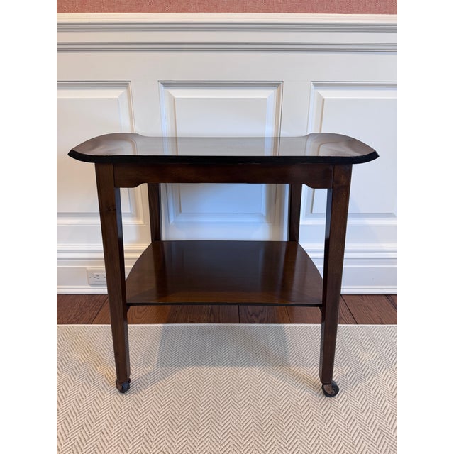 Mid 20th Century Two-Tier Walnut Side or Serving Table For Sale - Image 4 of 14