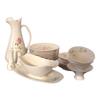 Iroquois China Ben Siebel Design Impromptu Wild Rose Dinnerware Set For Sale