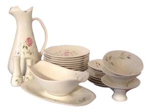 Iroquois China Ben Siebel Design Impromptu Wild Rose Dinnerware Set