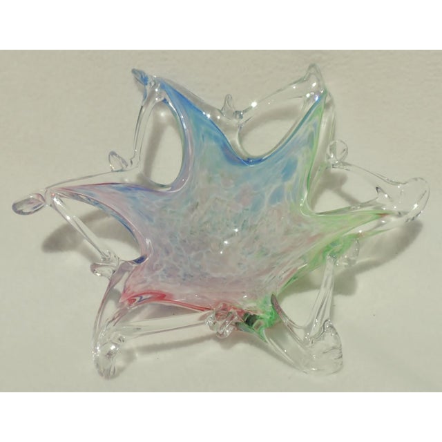 1970s Vintage Multi-Colored Murano Italian Art Glass Bowl For Sale - Image 5 of 12