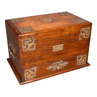 Antique Metamorphic Stationery Case, English Oak Rotating Writing Box, Edwardian For Sale