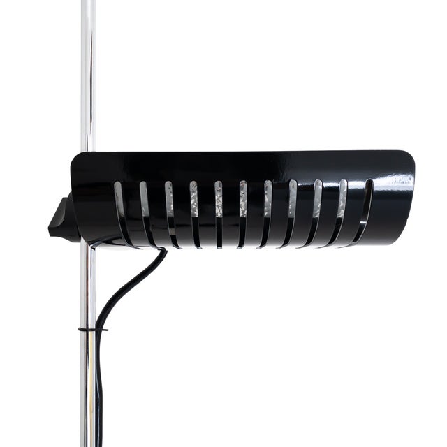 Black Model 626 Floor Lamp attributed to Joe Colombo for Oluce, Italy, 1970s For Sale - Image 8 of 18