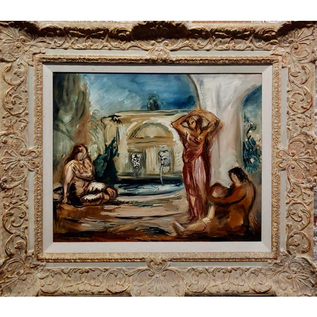 Othon Friesz -Women Around a Fountain-1932 French Fauvist Oil Painting For Sale - Image 12 of 12