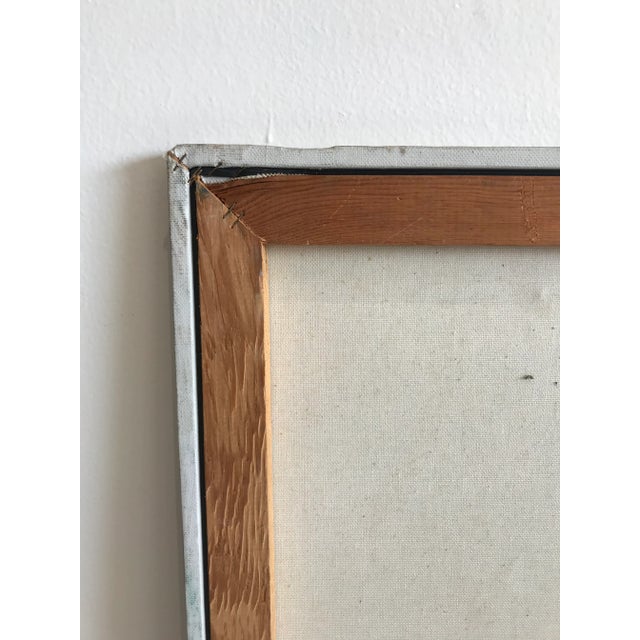 Textile Late 20th Century Molly Brubaker Seated Woman Portrait Painting For Sale - Image 7 of 11