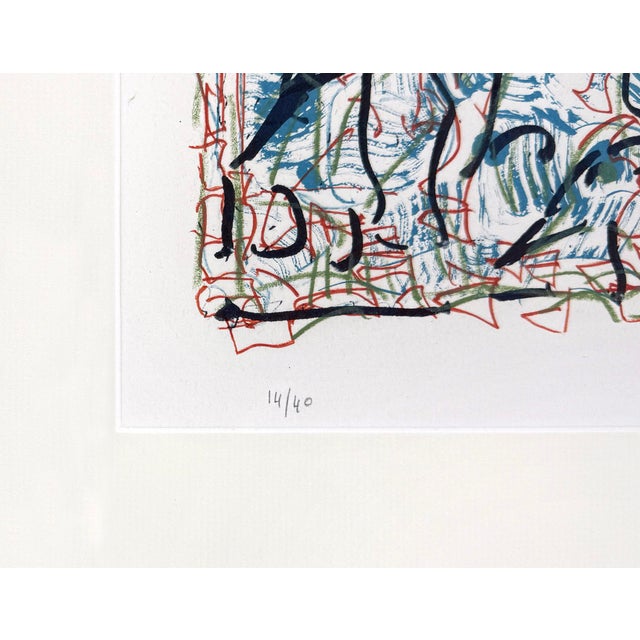 Contemporary Jean-Paul Riopelle, Sans Titre, Rare Hand Signed Lithograph, Edition of 40, 31 X 24 In. Framed For Sale - Image 3 of 3