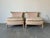We are privileged to be offering for sale this glamorous pair of Vintage Hollywood Regency slipper lounge chairs, James...