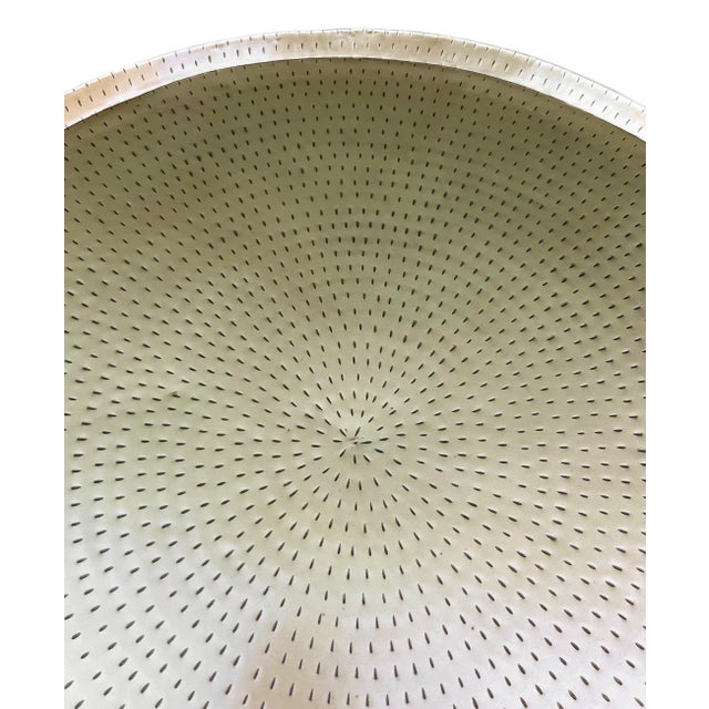 Contemporary Hammered Brass Drum Coffee Table For Sale - Image 3 of 5