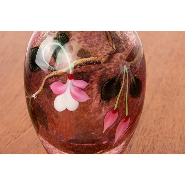 Art Nouveau Blown Glass Vase by Ed Aleksander for Orient & Flume, 1975 For Sale - Image 10 of 13