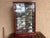 Vintage Chinese Rosewood 18 Shelf Curio Cabinet Glass Door Mirror Back Wall Mount For Sale In Santa Fe - Image 6 of 7