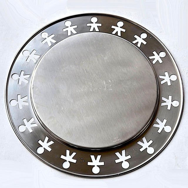 1980s Alessi Girotondo King-Kong Stainless Steel Tray For Sale - Image 9 of 10