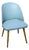 Vintage Blue Leather Armchair, 1950s For Sale