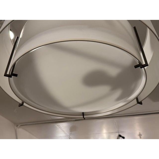 2010s Hubbardton Forge Exos Double Shade Semi-Flushmount For Sale - Image 5 of 12